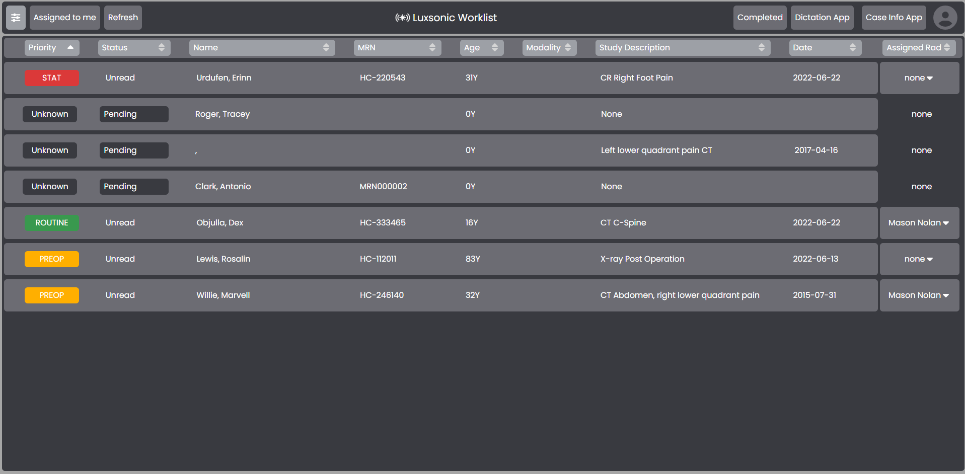 VIP Web intelligent worklist